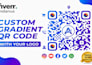 design custom 3d gradient qr code with logo